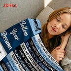 Aonana “To My Brother” Follow Your Dreams Flannel Throw Blanket