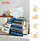 Aonana “To My Brother” Follow Your Dreams Flannel Throw Blanket