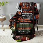 Aonana “To My Brother” American Football Flannel Throw Blanket