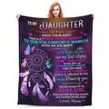Aonana “To My Daughter” Butterfly Flannel Blanket