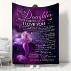 Aonana “To My Daughter” Mermaid Flannel Blanket