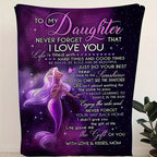 Aonana “To My Daughter” Mermaid Flannel Blanket