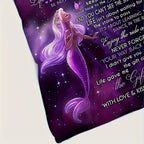 Aonana “To My Daughter” Mermaid Flannel Blanket