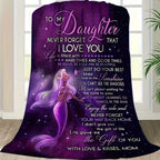 Aonana “To My Daughter” Mermaid Flannel Blanket