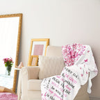 Aonana "To My Daughter" Heart Tree Flannel Throw Blanket