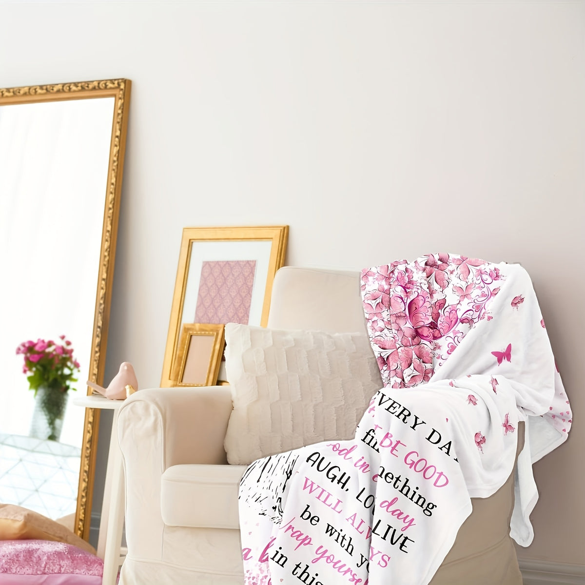 Aonana "To My Daughter" Heart Tree Flannel Throw Blanket