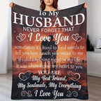 Aonana “To My Husband” Romantic Love Flannel Throw Blanket