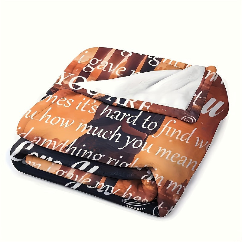 Aonana “To My Husband” Romantic Love Flannel Throw Blanket