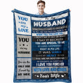 Aonana “To My Husband” Perfect Gift Flannel Throw Blanket