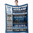 Aonana “To My Husband” Perfect Gift Flannel Throw Blanket
