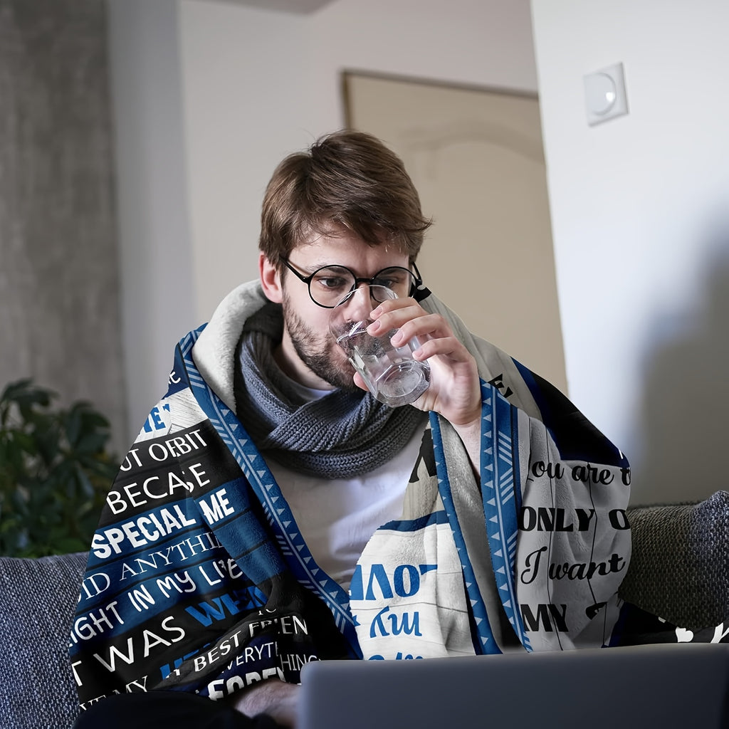 Aonana “To My Husband” Perfect Gift Flannel Throw Blanket