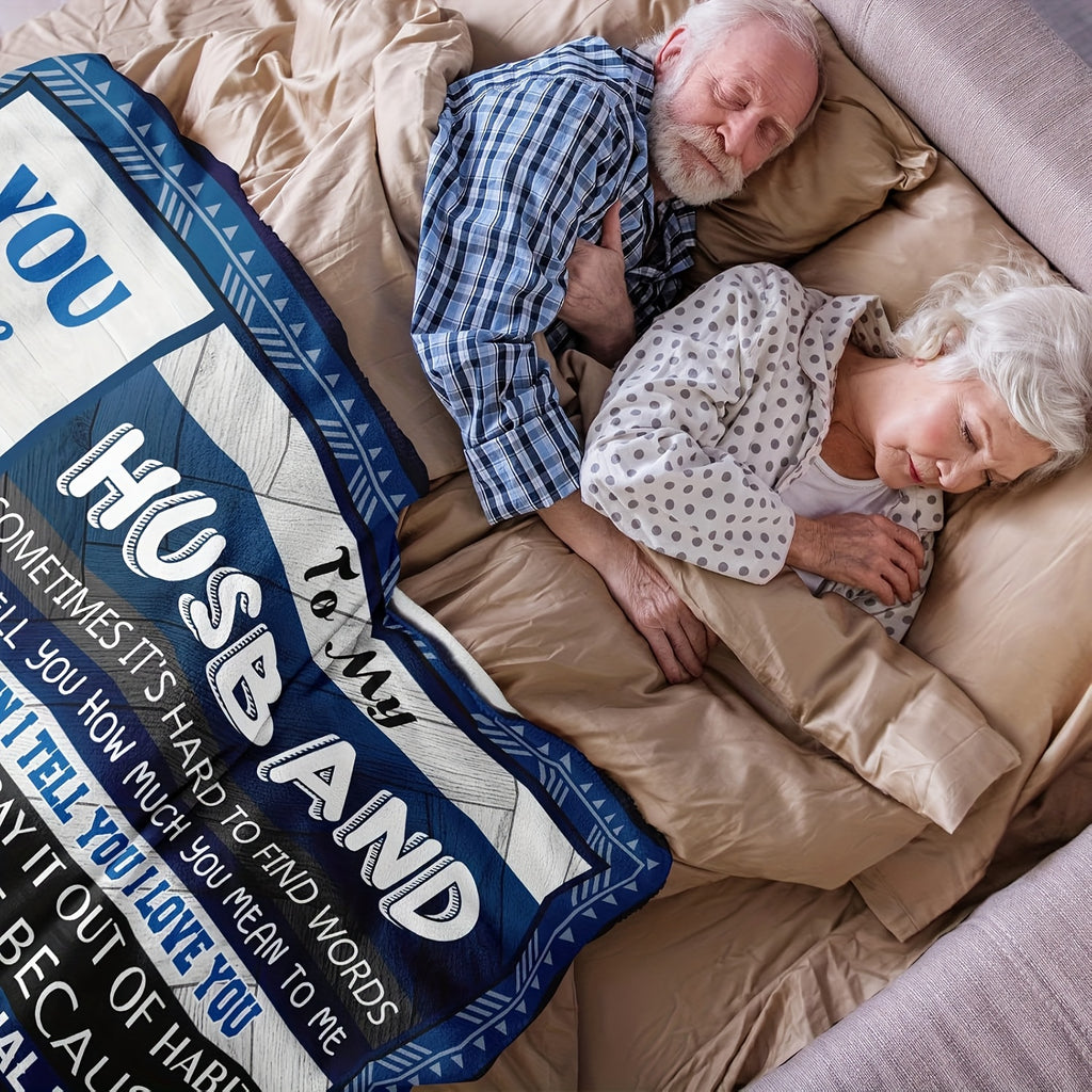 Aonana “To My Husband” Perfect Gift Flannel Throw Blanket