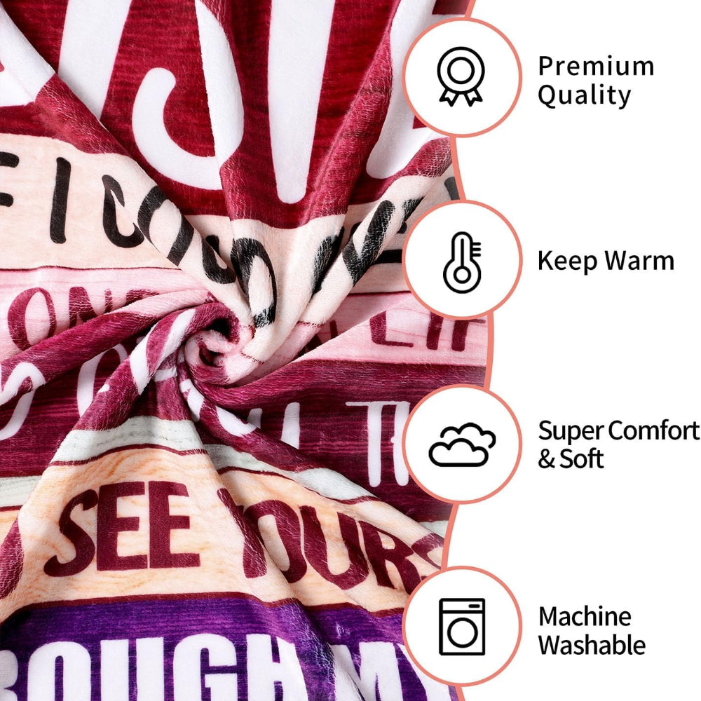Aonana “To My Sister” Love & Inspirational Flannel Throw Blanket