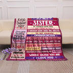 Aonana “To My Sister” Love & Inspirational Flannel Throw Blanket