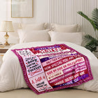 Aonana “To My Sister” Love & Inspirational Flannel Throw Blanket