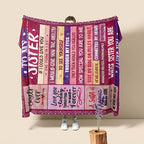 Aonana “To My Sister” Love & Inspirational Flannel Throw Blanket