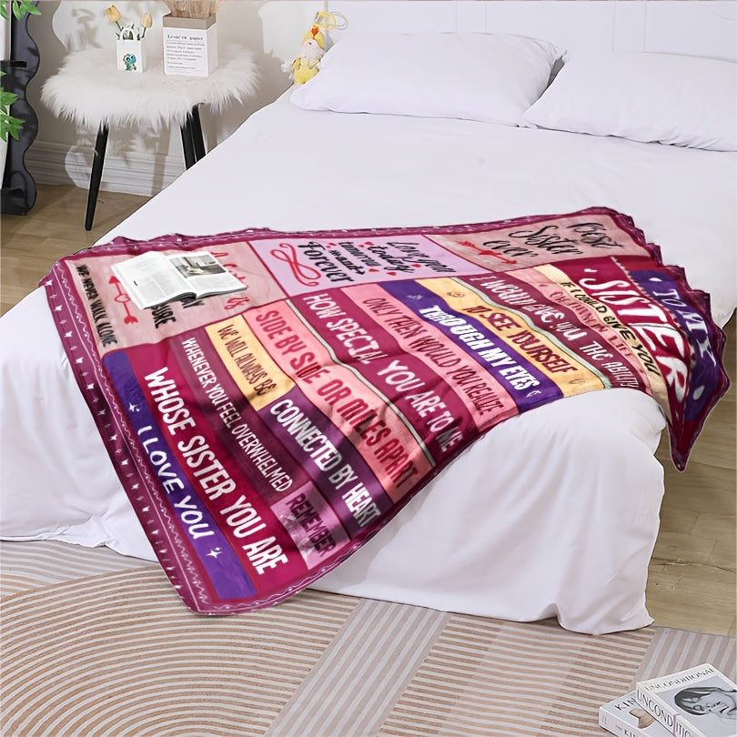 Aonana “To My Sister” Love & Inspirational Flannel Throw Blanket