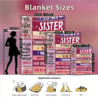 Aonana “To My Sister” Love & Inspirational Flannel Throw Blanket