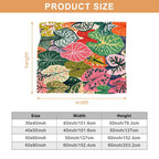 Aonana Secret Garden Tropical Plant Leaf Cozy Flannel Throw Blanket