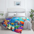 Aonana Marine Life Cozy Flannel Blanket