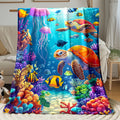 Aonana Marine Life Cozy Flannel Blanket