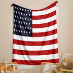 Aonana USA Flag Cozy Flannel Blanket