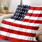 Aonana USA Flag Cozy Flannel Blanket