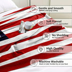 Aonana USA Flag Cozy Flannel Blanket