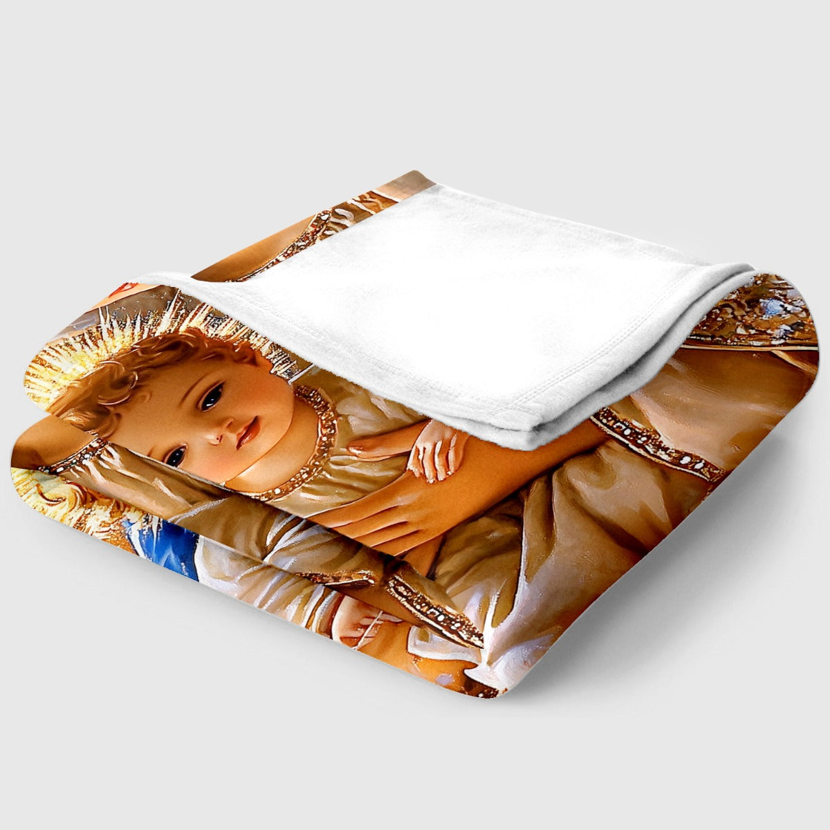 Aonana Virgin Mary & Baby Jesus Flannel Throw Blanket