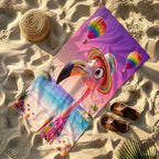 Aonana Flamingo Printed Quick-Dry Beach Towel