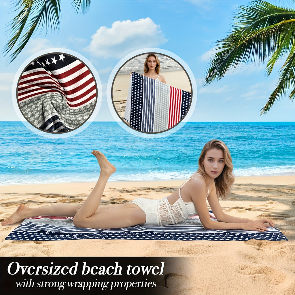 Aonana Striped Printed Quick-Dry Beach Towel