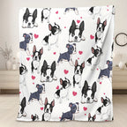 Aonana Cute Dogs Group Gifts Cozy Flannel Throw Blanket