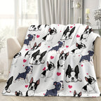 Aonana Cute Dogs Group Gifts Cozy Flannel Throw Blanket