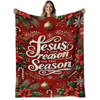 Aonana Christian “Thank You Lord” Printed Flannel Blanket