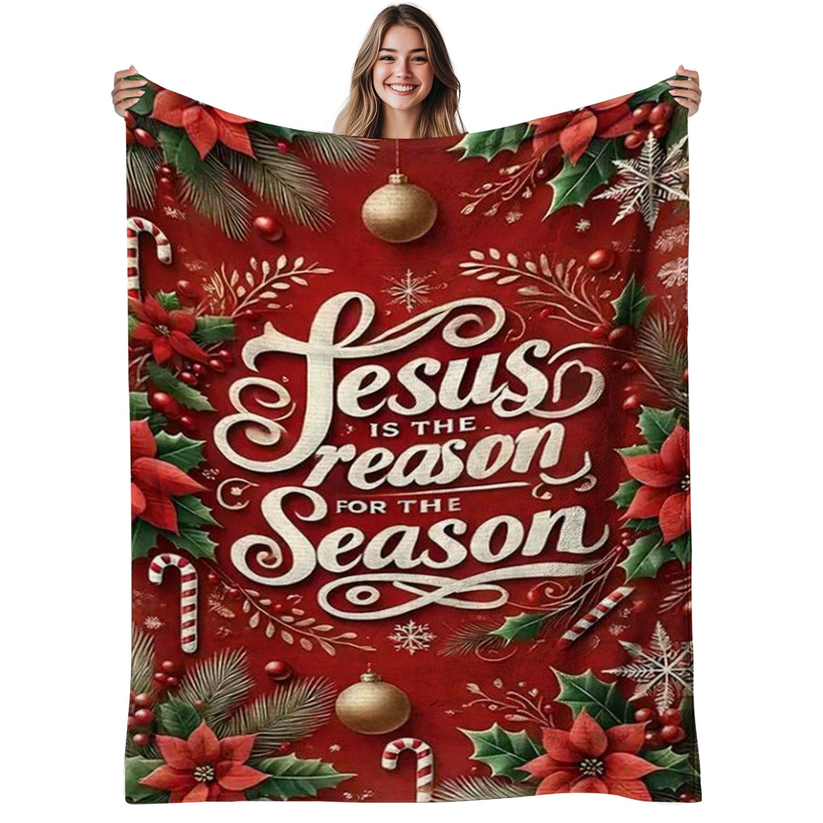 Aonana Christian “Thank You Lord” Printed Flannel Blanket