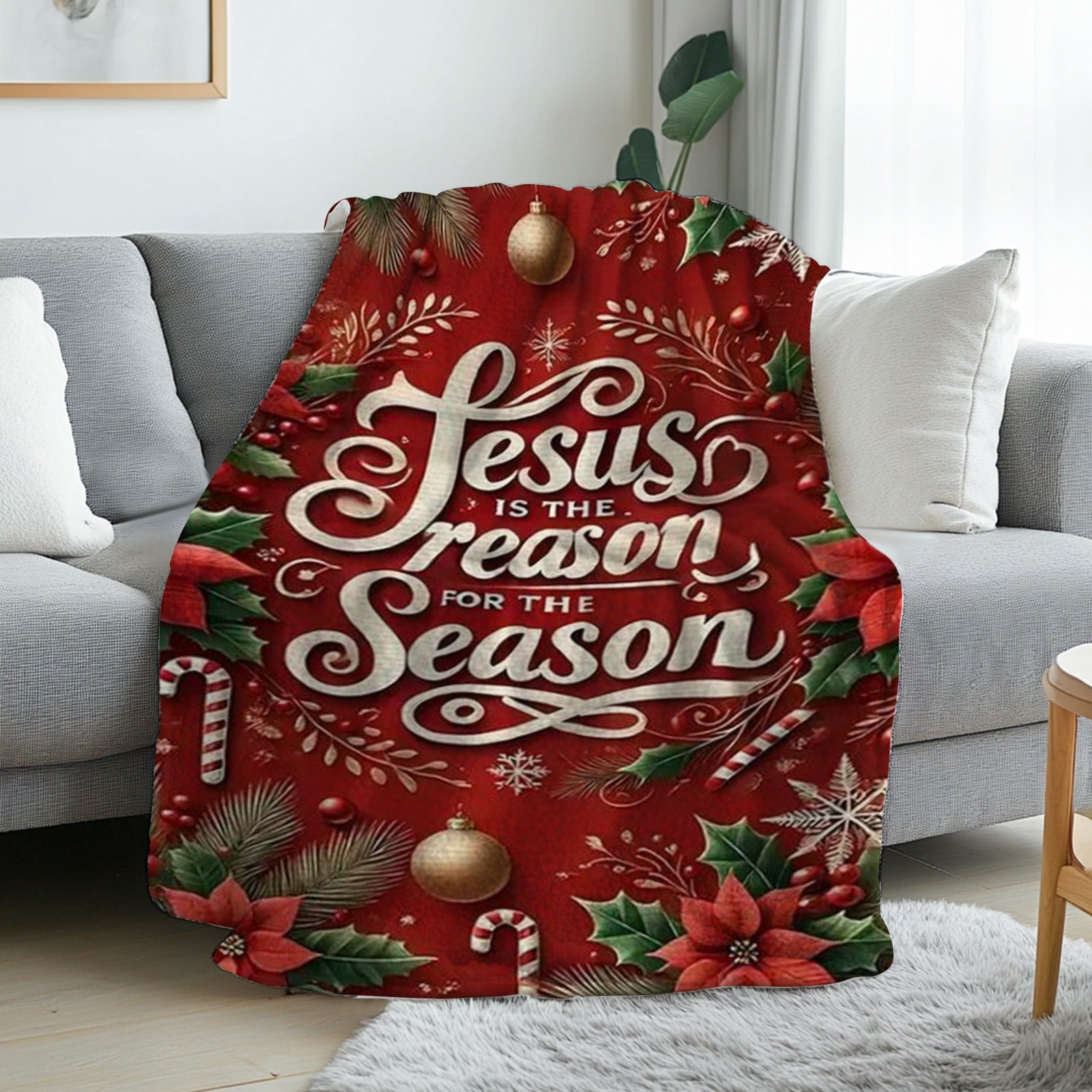 Aonana Christian “Thank You Lord” Printed Flannel Blanket