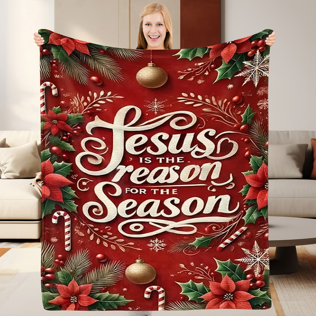Aonana Christian “Thank You Lord” Printed Flannel Blanket