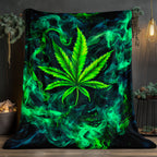 Aonana Secret Garden Leaf Art Soft Cozy Flannel Throw Blanket