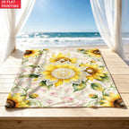 Aonana Secret Garden Sunflower Soft Cozy Flannel Throw Blanket
