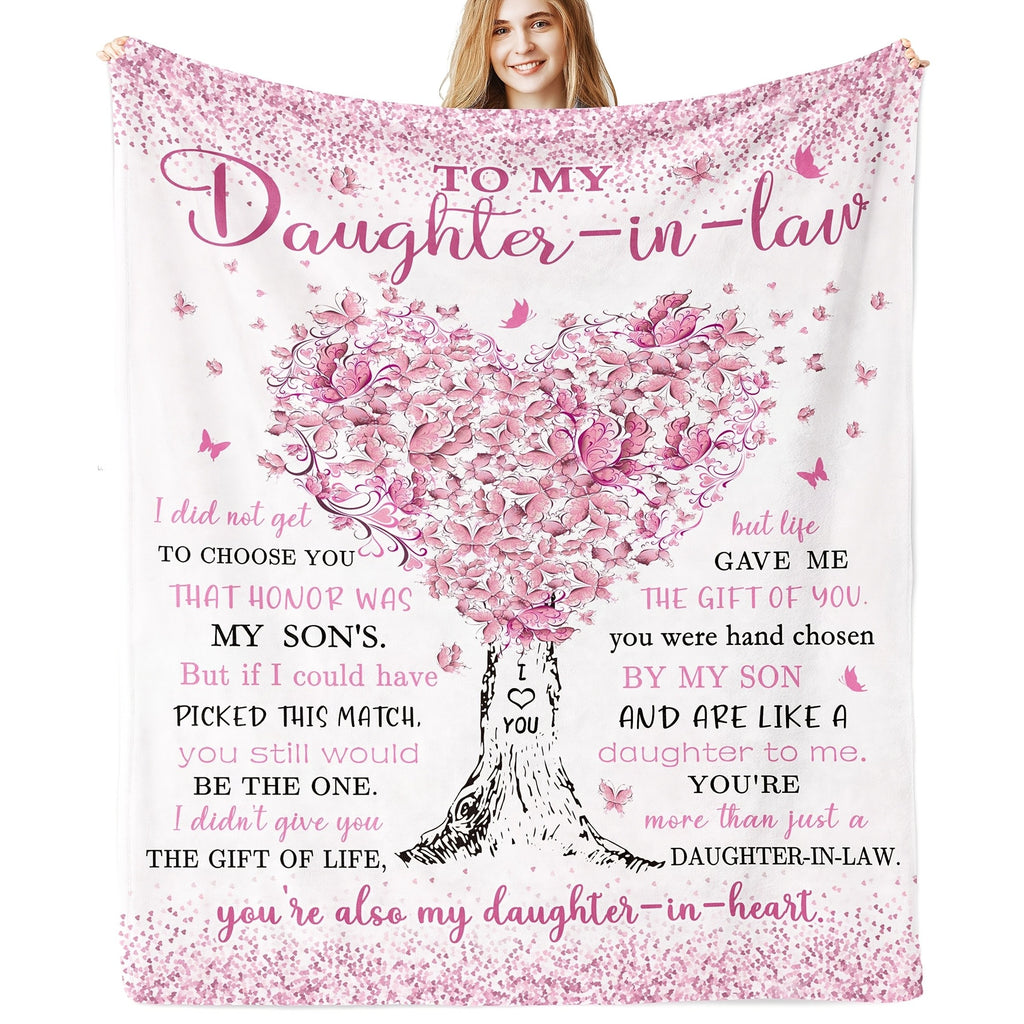 Aonana “To My Daughter-In-Law” Flannel Blanket – Perfect Gift from Mother-in-Law