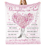 Aonana “To My Daughter-In-Law” Flannel Blanket – Perfect Gift from Mother-in-Law
