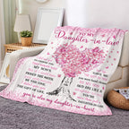 Aonana “To My Daughter-In-Law” Flannel Blanket – Perfect Gift from Mother-in-Law
