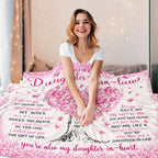Aonana “To My Daughter-In-Law” Flannel Blanket – Perfect Gift from Mother-in-Law