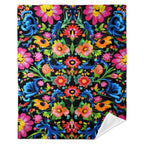 Aonana Secret Garden Flowers Soft Cozy Flannel Throw Blanket