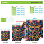 Aonana Secret Garden Flowers Soft Cozy Flannel Throw Blanket