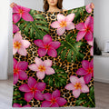 Aonana Secret Garden Flowers Soft Cozy Flannel Throw Blanket