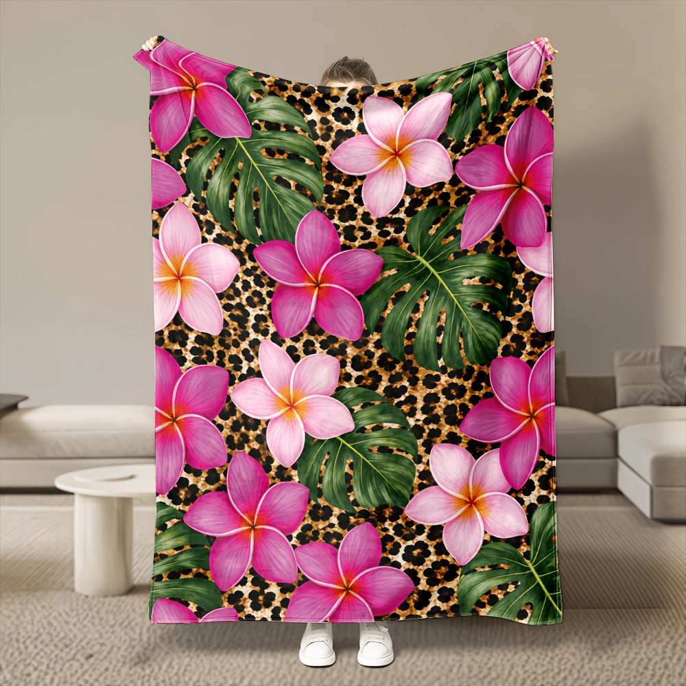 Aonana Secret Garden Flowers Soft Cozy Flannel Throw Blanket