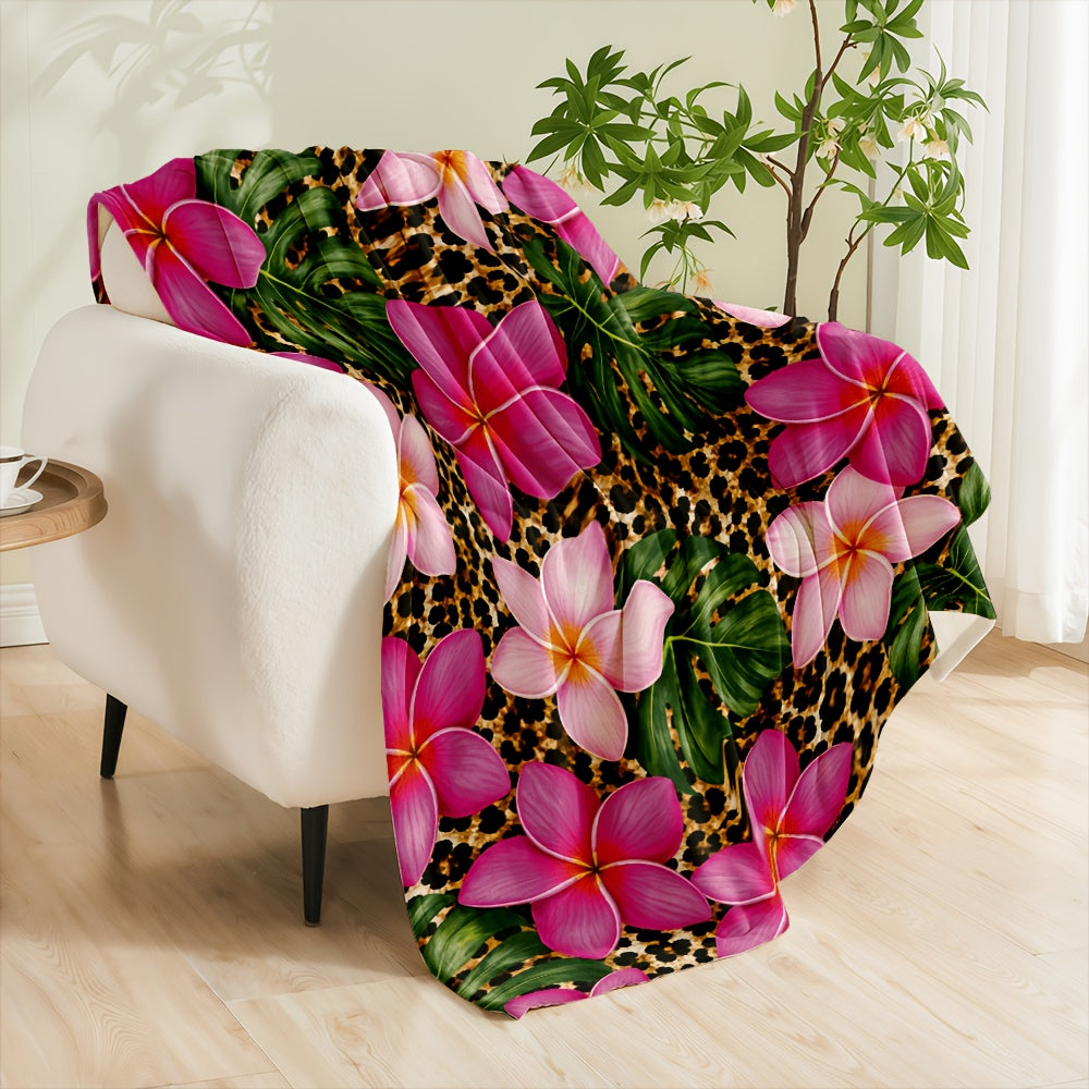 Aonana Secret Garden Flowers Soft Cozy Flannel Throw Blanket