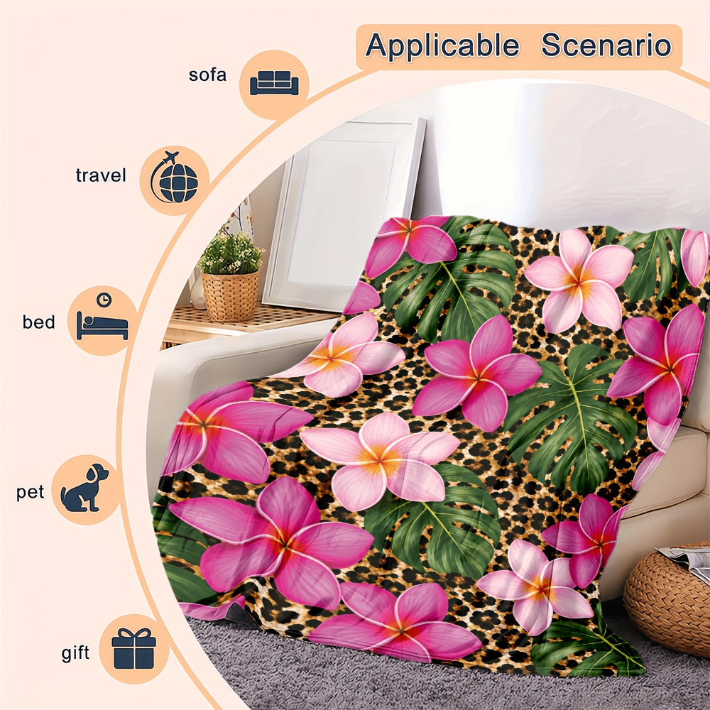 Aonana Secret Garden Flowers Soft Cozy Flannel Throw Blanket