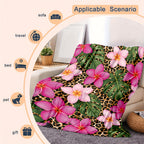 Aonana Secret Garden Flowers Soft Cozy Flannel Throw Blanket